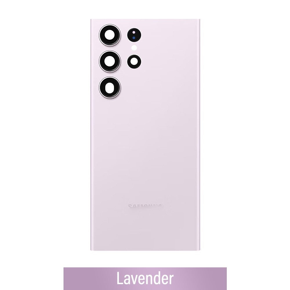 Brown Rear Cover Glass for Samsung Galaxy S23 Ultra S918B-Lavender Brown Rear Cover Glass for Samsung Galaxy S23 Ultra S918B-Lavender